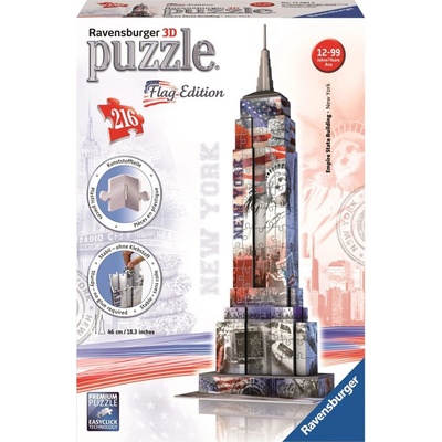 Ravensburger 3D puzzle Empire State Building Vlajková edícia 216 ks
