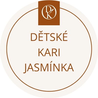 Davídkovo koření Etiketa Dětské kari Jasmínka béžová průměr 4,5 cm 1 ks