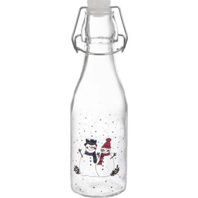 ORION Láhev sklo/kov klip uzávěr SNĚHULÁK 0,29 l