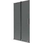 Mexen Velar двукрилен плъзгащ параван за вана 90 x 150 cm, графит, gun metal - 896-090-000-41-95 (896-090-000-41-95)