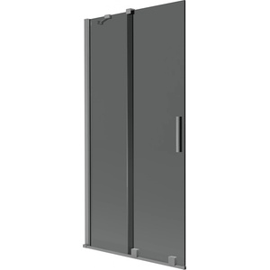 Mexen Velar двукрилен плъзгащ параван за вана 90 x 150 cm, графит, gun metal - 896-090-000-41-95 (896-090-000-41-95)