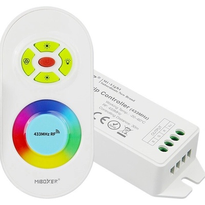 Mi-Light, Sada dálkový ovladač a RGB LED přijímač, RF 433MHz, Max.12A, 12-24V, FUT042, Mi-Light,