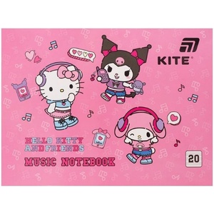 Kite Нотна тетрадка Kite Hello kitty fr. A5 20 л (1120053-HK26-405)