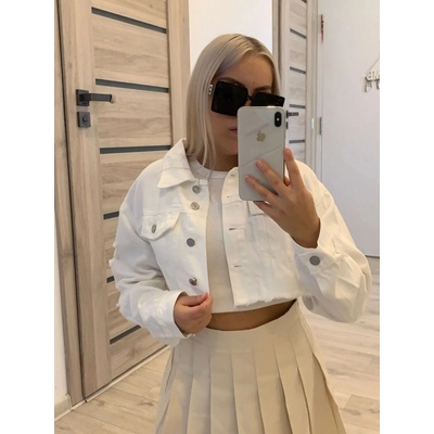 Ripped rifľová crop bunda