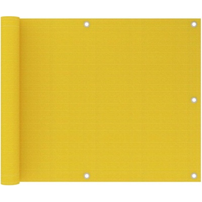 Greatstore Balkónová zástěna žlutá 75 x 600 cm HDPE