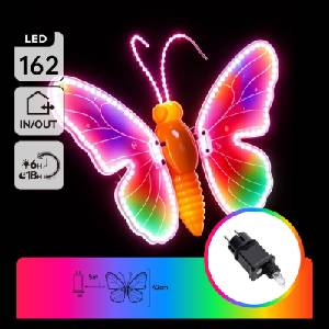 Aigostar - LED външна декорация 162xLED 42 см IP44 пеперуда/разноцветна (AI2617)