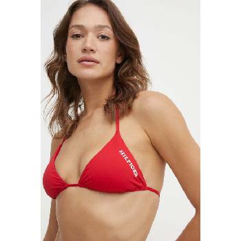 Tommy Hilfiger Горнище на бански Tommy Hilfiger в червено с леко подплатени чашки UW0UW05301 (UW0UW05301)