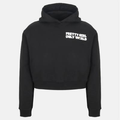 Pretty boy ugly world Суичър PRETTY BOY UGLY WORLD Women's Cotton Long Sleeve Cropped Oversized Fit Hoodie - Black/Multi