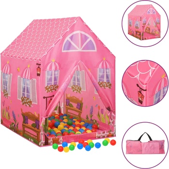 Image 1 of vidaXL Детска палатка за игра, розова, 69x94x104 см (93681)
