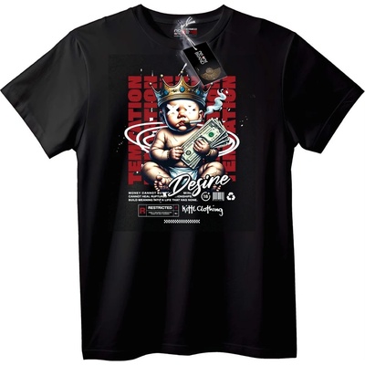 NOONEBRAND Тениска Корона Бебе Пари - XL, Black