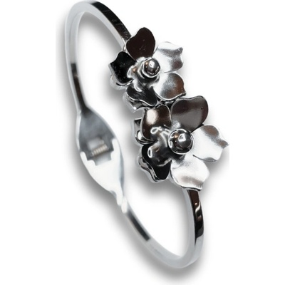 Bangles chirurgická ocel květy 972