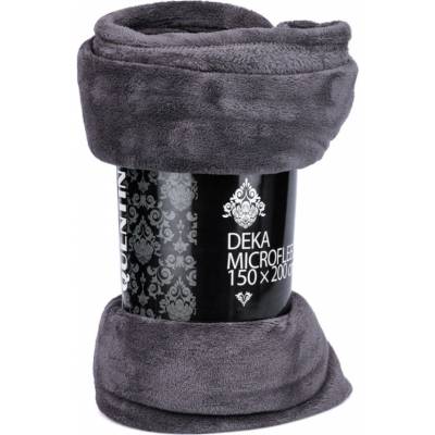 QUENTIN deka microfleece AK-2396 tmavší šedá Šedá 150x200