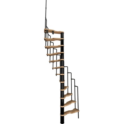 Minka STAIRS Prostorově točité schodiště Suono buk/černá 120 x 68 cm