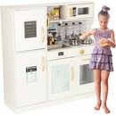 INKA Dětská dřevěná kuchyňka s lednicí a mikrovlnkou 80 cm