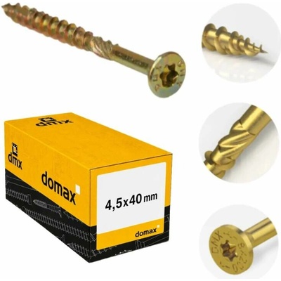 4,5x40mm 200ks Skrutky do dreva CS - zápustná hlava TORX Domax