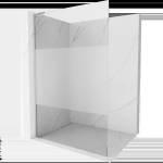 Mexen Kioto L стена за душ Walk-in 90 x 200 см, прозрачна/мразовита, матов никел - 800-090-103-97-35 (800-090-103-97-35)