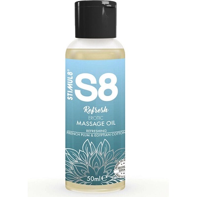 Stimul8 S8 massage oil French Plum & Egyptian Cotton 50ml
