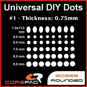 Corepad DOTS PRO #01 40 броя 0.75 мм Универсални крачета за мишка (CS28950)