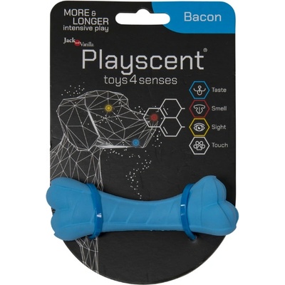 Jack and Vanilla Playscent kost Bacon, modrá, 11 cm