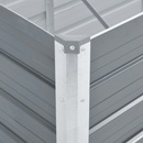 VidaXL Vyvýšený záhon pozinkovaná ocel 129 x 129 x 77 cm šedý