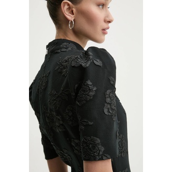 Rotate Рокля Rotate в черно среднодълга с кройка по тялото 113308100 (113308100)