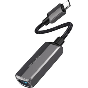 Mcdodo OTG адаптер (CA-2830) - Mcdodo - Type-C към Type-C + USB, 60W, 13см - Тъмносиво