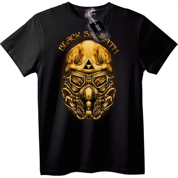 NOONEBRAND Тениска на Black Sabbath със златен череп - L, White