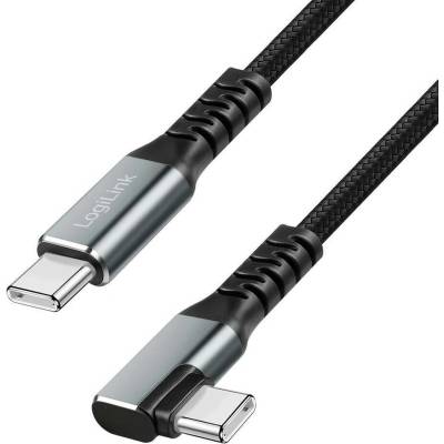 Logilink CU0272 USB 3.2 Gen 2 USB C vidlice USB C úhlová zástrčka 2m