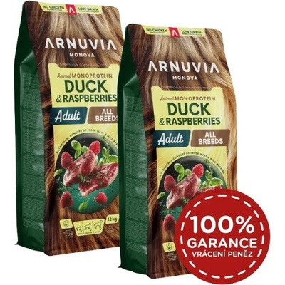 Arnuvia Monova Adult All Breeds Kachní & Malina 2 x 12 kg
