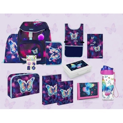 Oxybag Školní sada set OXY Sherpy Motýl 12 ks penál sáček a doplňky 0-24726/012