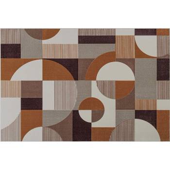 КИЛИМ МИЛАНО КРЪГОВЕ КВАДРАТИ ОРАНЖЕВО 160х230см (211978017-6111-160х230)