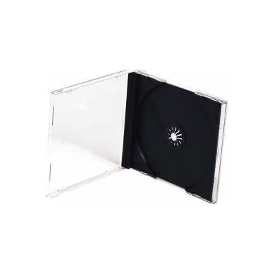 TNB Кутия за CD TNB, Единична, 5 броя, Стандартен размер, Прозрачен капак и черен гръб, office1_2073160009