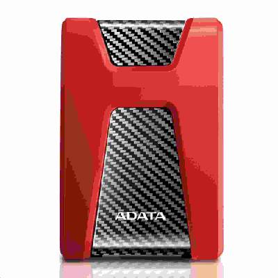 ADATA Externí HDD 2TB USB 3.1 DashDrive Durable HD650, červený (gumový, nárazu odolný) - AHD650-2TU31-CRD