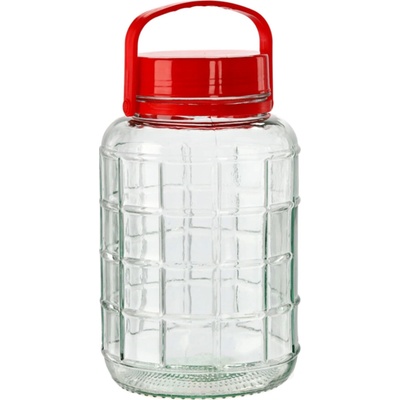 DOZY.SK Sklenená fľaša na uhorky so šróbovacím plastovým vekom 2000ml