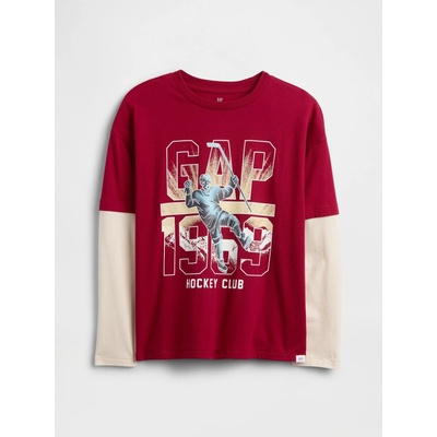 GAP detské tričko s logom červená