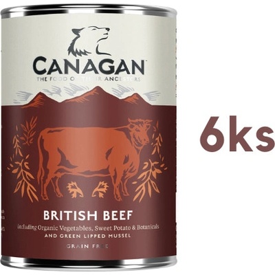 Canagan Dog Britské hovězí 6 x 400 g