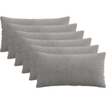 vidaXL Калъфка за възглавница 6 pcs ALMELO Светлосиво 40 x 80 cm (914606)