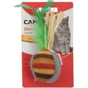 Camon Cat toy - feathered ball - котешка играчка