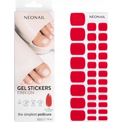 NEONAIL Gelové samolepky na nehty GEL STICKERS EASY ON P03 - PEDIKÚRA