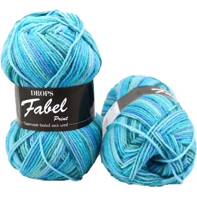 Drops Fabel print 340 laguna