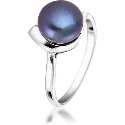 Swan Сребърен пръстен с бяла сладководна перла SR0002B Swan