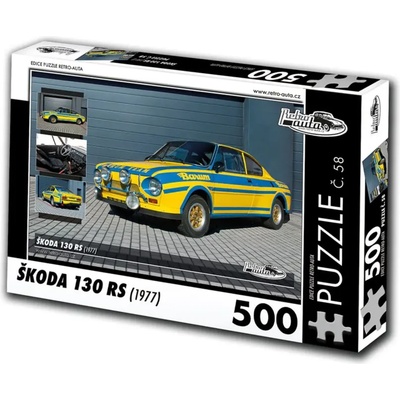 Retro cars - Puzzle Škoda 130 RS II (1977) - 500 piese