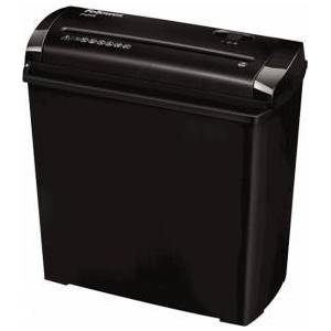 Fellowes Шредер за унищожаване на документи Fellowes Powershred P-25S, Strip-Cut, 11 L, 5 листа / 70 g, 7 мм изрезка, P-1, 3 мин. работа, Черен, 2030280048