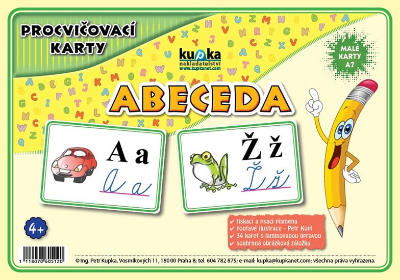 Karty na precvičovanie abeceda