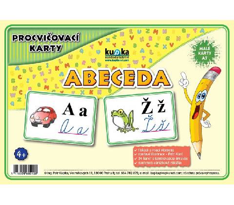 Karty na precvičovanie abeceda