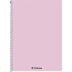 Fortuna Спирална тетрадка FORTUNA Monocolor A/4 70 листа пастелно розово 01.08679 (01.08679)