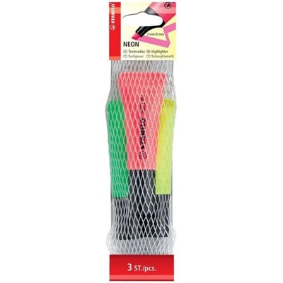 STABILO Комплект текст маркери, Stabilo, Neon, 3 цвята (ST72/3-1)