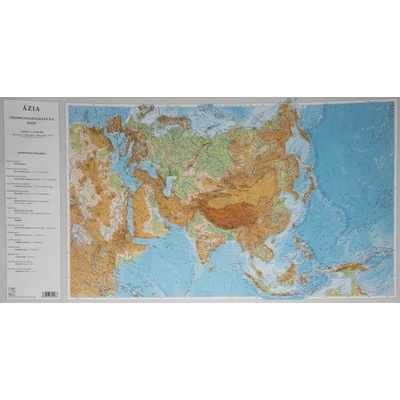 Ázia - všeobecnogeografická mapa 1:30 000 000