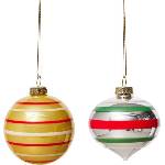 OYOY Vintage Christmas No. 3 Коледни топки, 2 бр (L301343)
