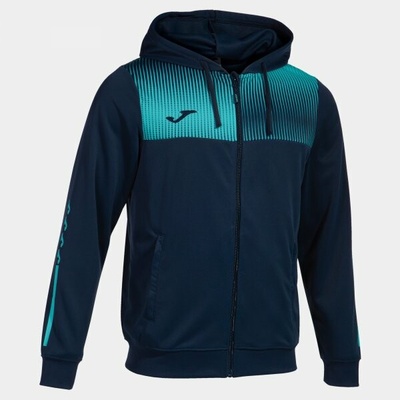 Joma Eco Supernova Zip-up Hoodie navy fluor turquoise